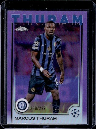 Marcus Thuram 2024 Topps Chrome UEFA Violet Refractor /299