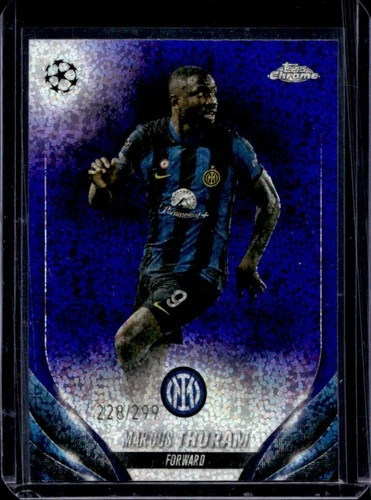 Marcus Thuram 2024 Topps Chrome UEFA Violet Speckle Refractor /299