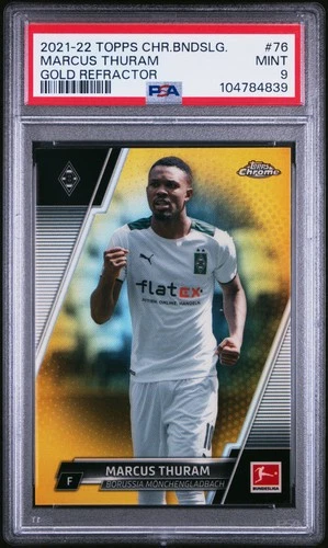 Marcus Thuram 2021 Topps Cromo Bundesliga Gold Refractor 9/50