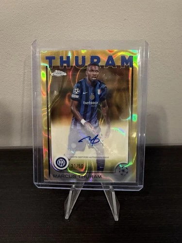 Marcus Thuram 2024 Topps Cromo UEFA Club Competiciones Gold Lava /50