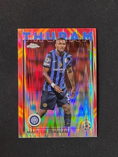 Marcus Thuram 2024 Topps Cromo UEFA Rojo Refractor /111