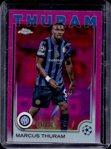 Marcus Thuram 2024 Topps Cromo UEFA Rosa Rifrattore /250