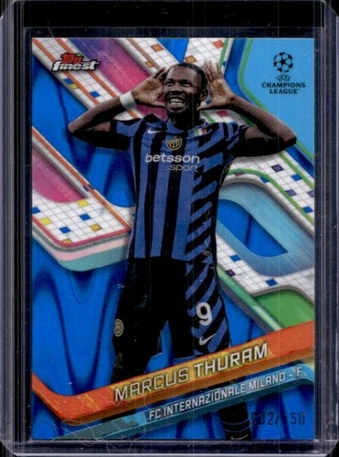 Marcus Thuram 2024 Panini Finest Blue Raywave Refractor /150