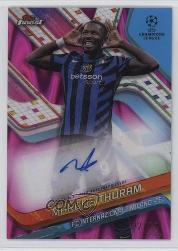 Marcus Thuram 2024 Topps Finest Magenta Wave Refractor /75