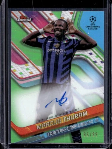 Marcus Thuram 2024 Topps Finest Neon Green Refractor /99