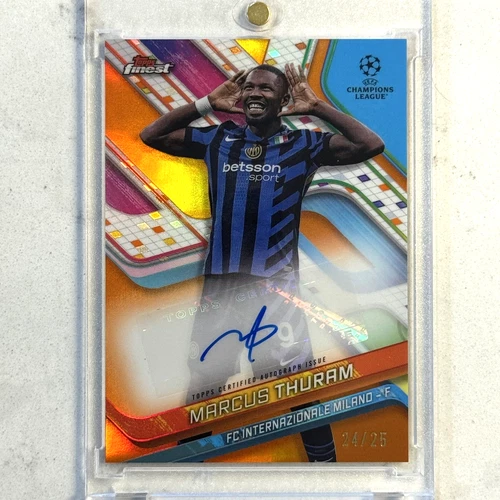 Marcus Thuram 2024 Topps Finest Orange Refractor /25