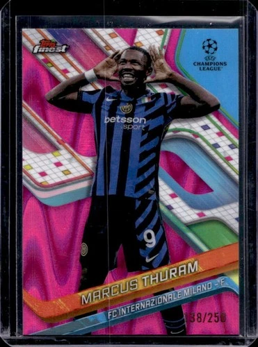 Marcus Thuram 2024 Topps Finest Pink Raywave Refractor /250