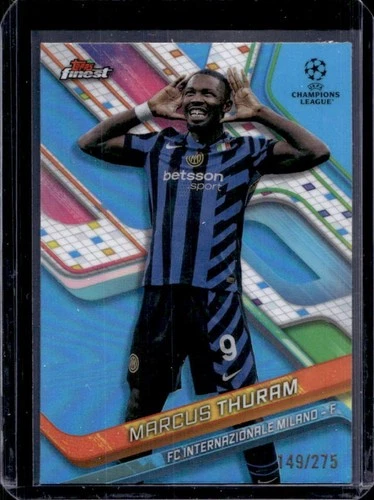 Marcus Thuram 2024 Topps Finest Sky Blue Refractor /275