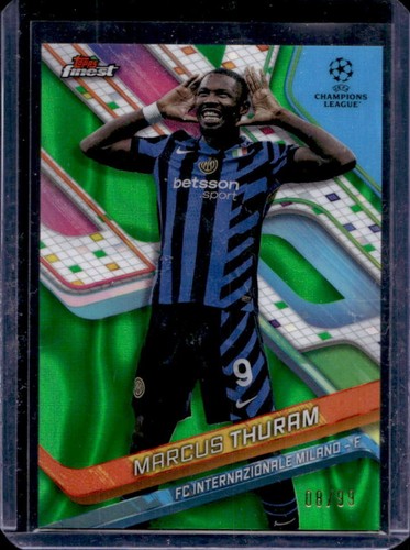 Marcus Thuram 2024 Panini Finest UEFA Green Lava Refractor /99