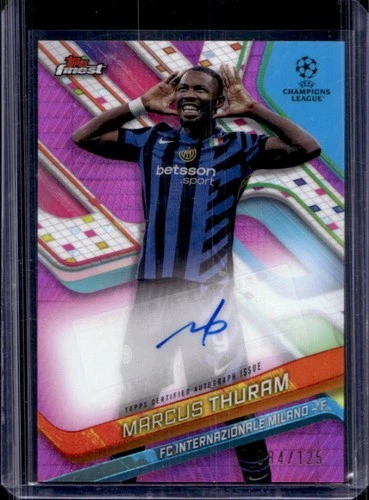 Marcus Thuram 2024 Panini Finest UEFA Pink Prism Refractor /125