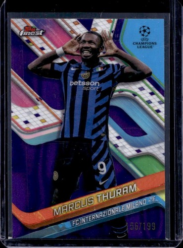 Marcus Thuram 2024 Topps Finest Viola Lava Rifrattore /199