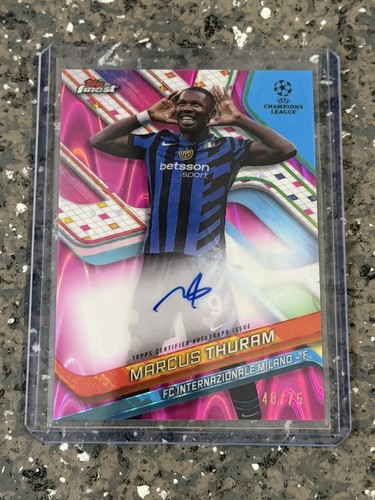 Marcus Thuram 2024 Topps Mejor Autógrafo UEFA Magenta /75