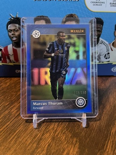 Marcus Thuram 2024 Topps Merlin Chrome UCC Blue Refractor /150