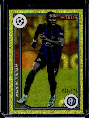 Marcus Thuram 2023 Topps Merlin Chrome Yellow Shimmer /175