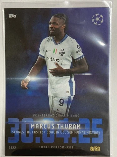 Marcus Thuram 2024 Topps Total Football UCL Blue /50