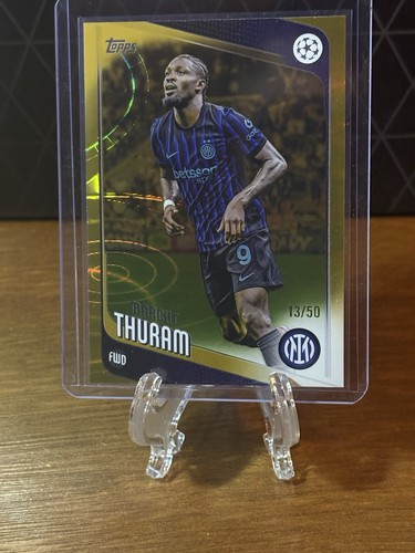 Marcus Thuram 2025 Topps UEFA Club Competitions Gold Raindrop Foil /50
