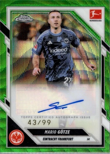 Mario Götze 2025 Topps Chrome Green Wave /99