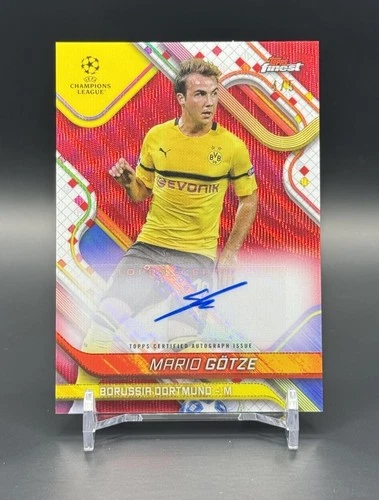 Mario Götze 2024 Topps Finest Red Wave /5