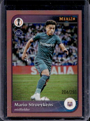 Mario Stroeykens 2024 Topps Merlin Chrome Rose Gold Refractor /250