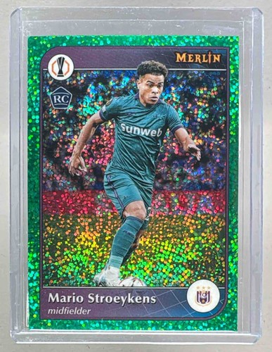 Mario Stroeykens 2024 Topps Merlin Chrome UCC Green Speckle Refractor /99
