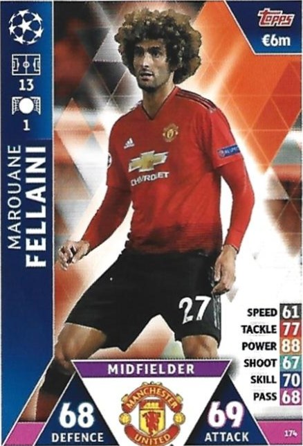 Marouane Fellaini 2018 Topps Match Attax UEFA 174