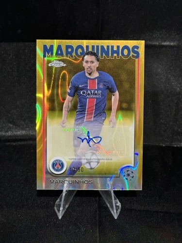 Marquinhos 2024 Topps Chrome Gold Lava Refractor /50