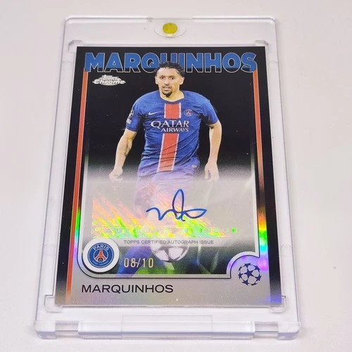 Marquinhos 2024 Topps Chrome UEFA Black Refractor /10