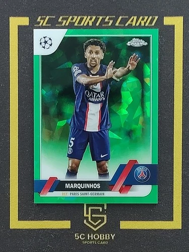 Marquinhos 2023 Topps Chrome UEFA Sapphire Green /70