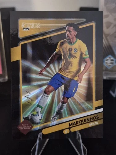 Marquinhos 2021 Panini Donruss Black Laser Holo 1/1