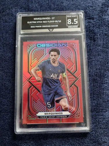 Marquinhos 2022 Panini Obsidian Red Flood /10