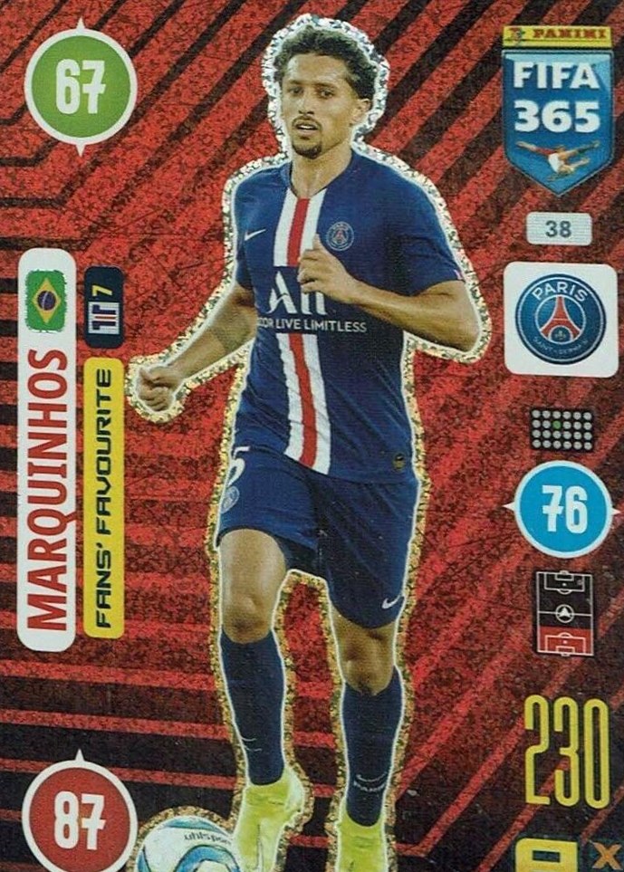 Marquinhos 2021 Panini Adrenalyn XL FIFA 365