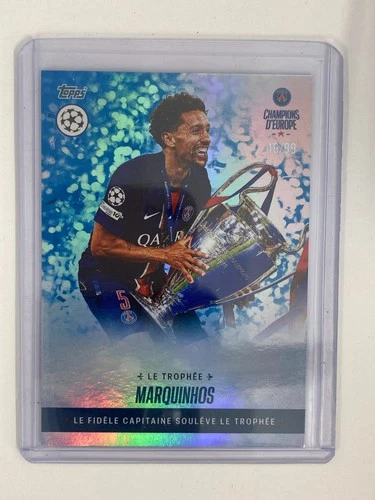 Marquinhos 2025 Topps PSG Champions d'Europe Le Trophée Parallel /99