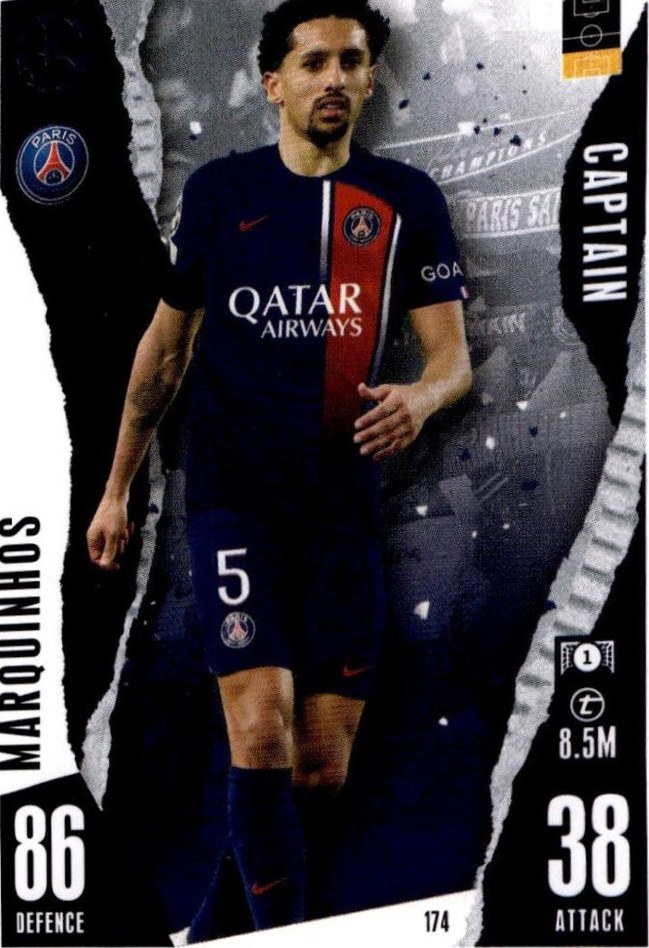 Marquinhos 2023 Topps Match Attax UEFA Club Competitions