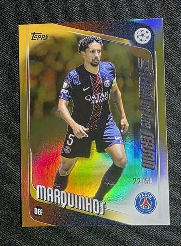 Marquinhos 2025 Topps UEFA Club Competitions Gold Refractor /50