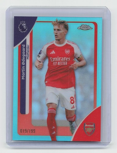 Martin Ødegaard 2025 Topps Chrome Aqua Refractor /199