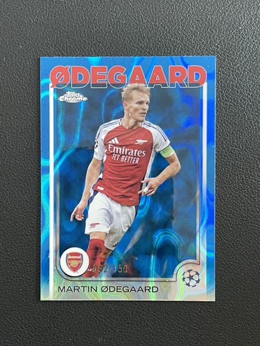 Martin Ødegaard 2024 Topps Chrome Blue Lava Refractor /150