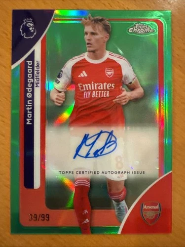 Martin Ødegaard 2026 Topps Chrome Green Refractor /99