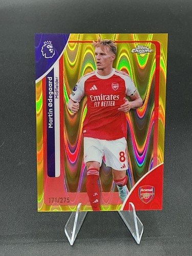 Martin Ødegaard 2026 Topps Cromo Premier League Amarillo RayWave /275