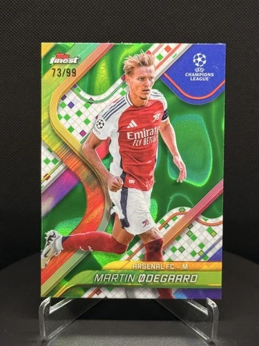 Martin Ødegaard 2024 Topps Finest Green Lava /99