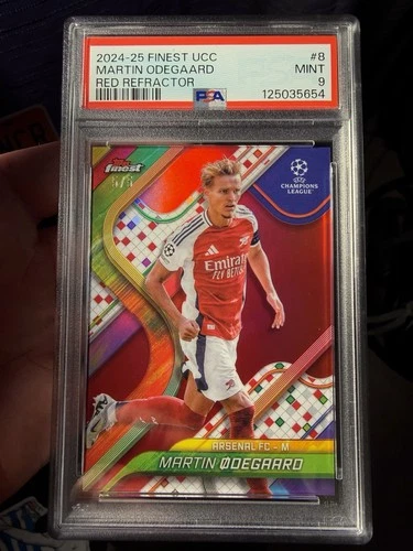 Martin Ødegaard 2024 Topps Finest Red Refractor /5