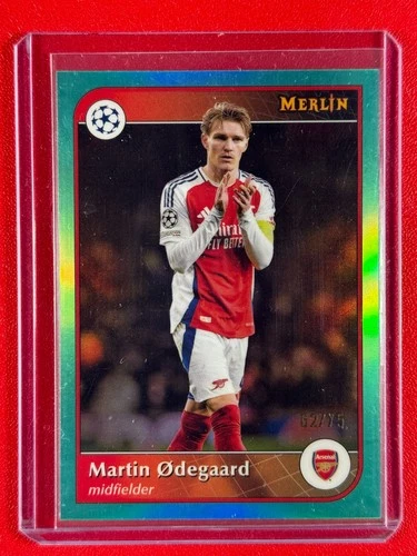 Martin Ødegaard 2024 Topps Merlin UEFA Club Competitions Aqua /75