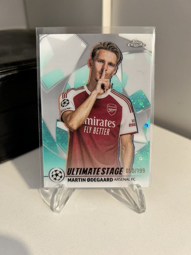 Martin Odegaard 2025 Topps Chrome Aqua /199