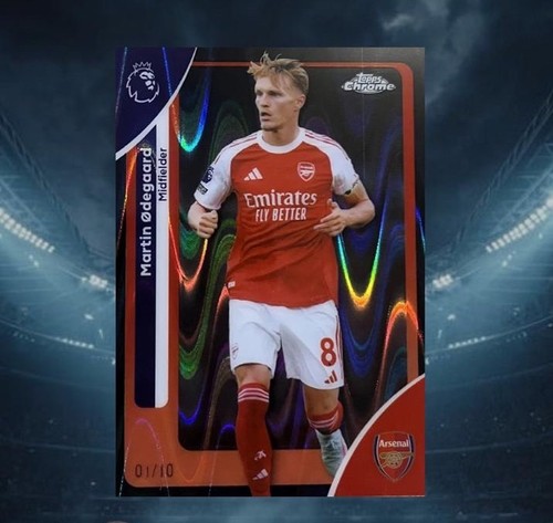 Martin Odegaard 2025 Topps Chrome Black Wave /10