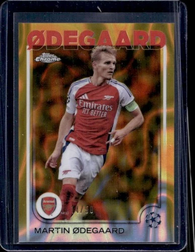 Martin Odegaard 2024 Topps Chrome Gold Lava Refractor /50