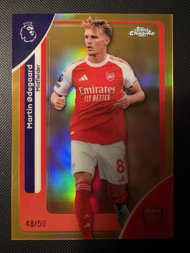 Martin Odegaard 2026 Topps Chrome Gold Refractor /50