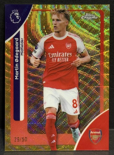 Martin Odegaard 2026 Topps Chrome Gold Wave /50
