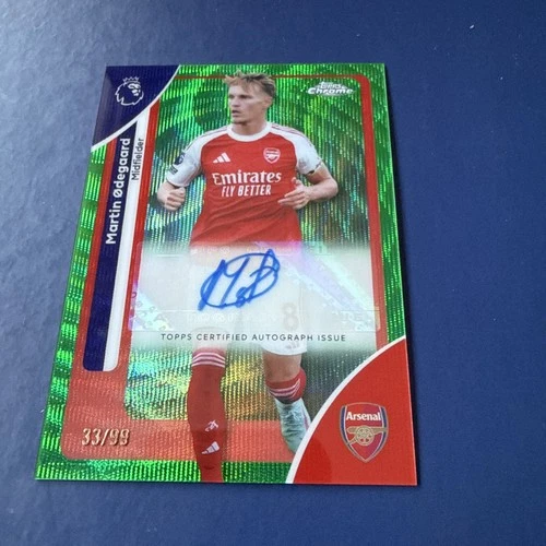Martin Odegaard 2026 Topps Chrome Green Wave 33/99