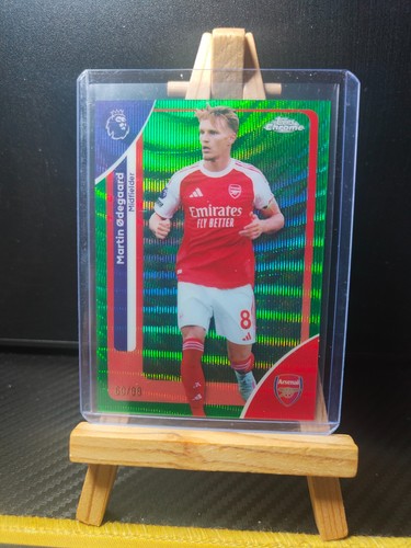 Martin Odegaard 2025 Topps Chrome Green Wave Refractor /99