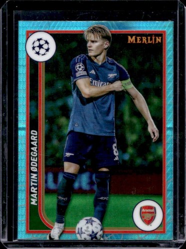 Martin Odegaard 2023 Topps Chrome Merlin Aqua Prism #14