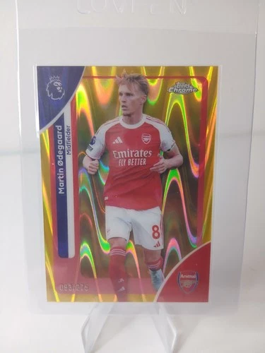 Martin Odegaard 2026 Topps Chrome Premier League Gold Raywave /275
